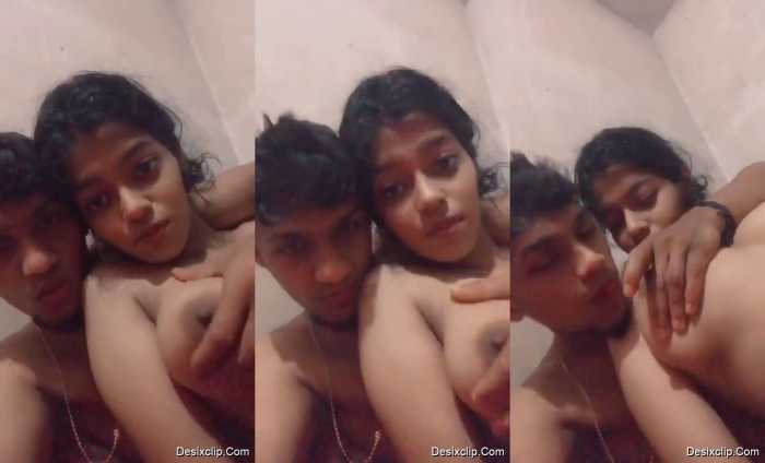 Small Boobs Pressing by her BF