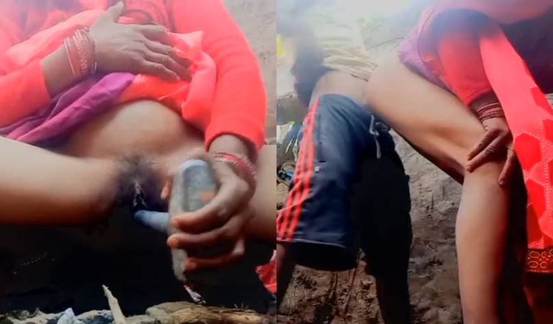 Desi Village Aunty Inserting Hammer Handle in Her Pussy and Got Fucked XXX