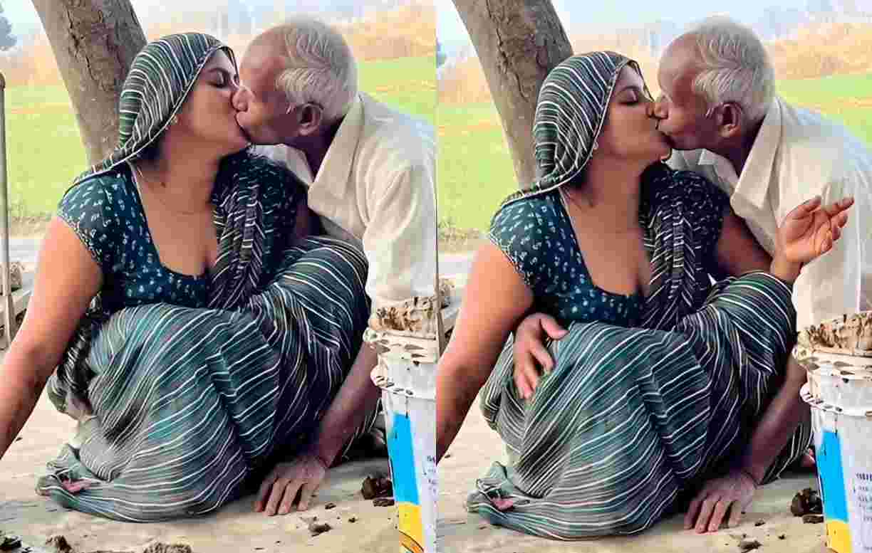 Desi Sasur Bahu Sexy Kissing Viral Video XXX