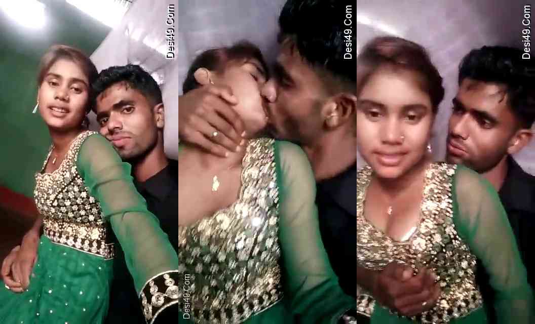 Village Desi Girl Kissing and Boob Pressing XXX Video